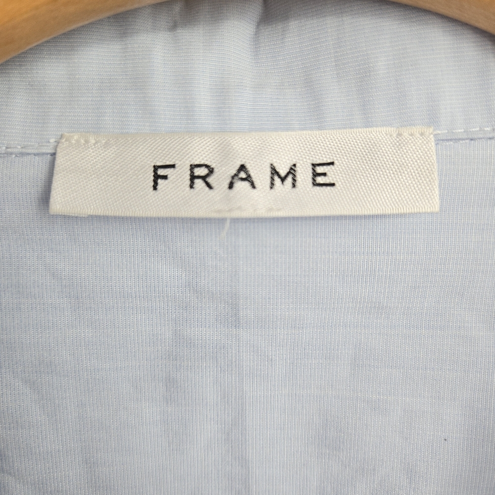 Paige‎ Shirt Dress Light Blue Cotton Belted - Picture 3 of 15